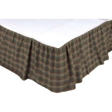 Seneca Bed Skirts Chocolate, Evergreen, Khaki VHC Brands - The Fox Decor